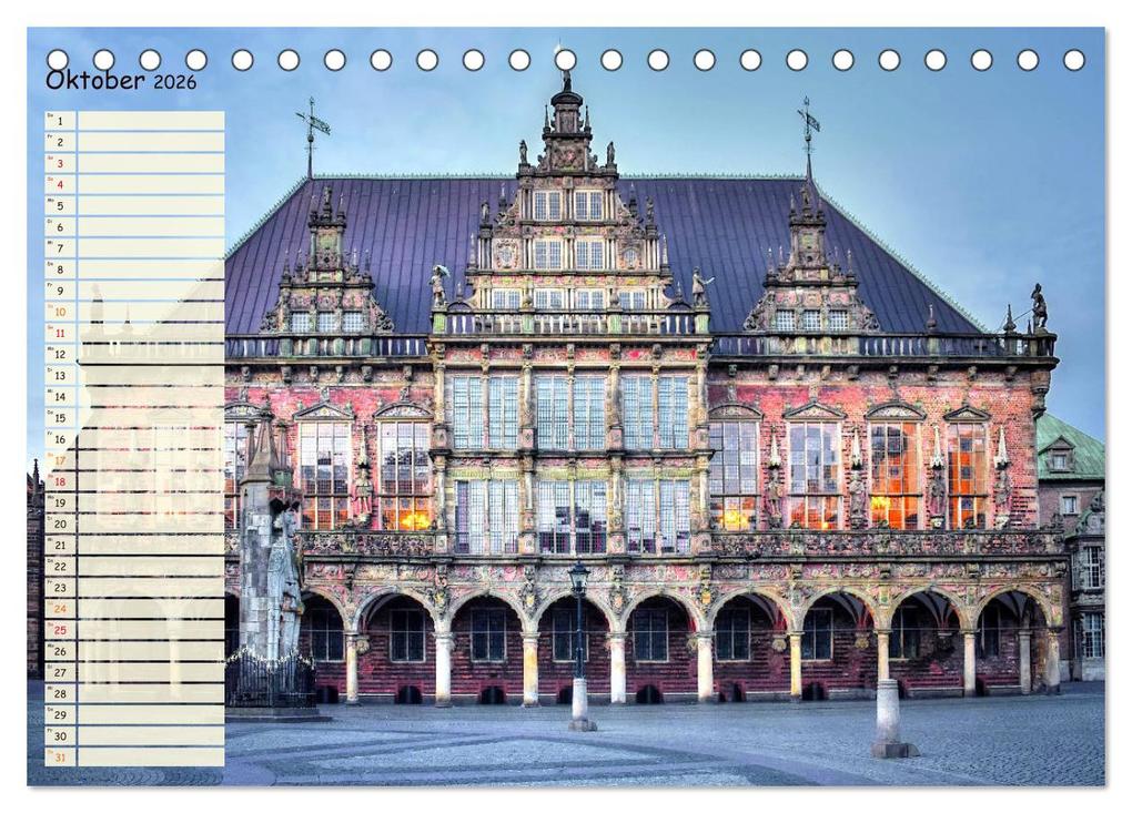 Weitere Ansicht: Der kleine Bremen Kalender (Tischkalender 2026 DIN A5 quer), CALVENDO Monatskalender | Calvendo, Jens Siebert