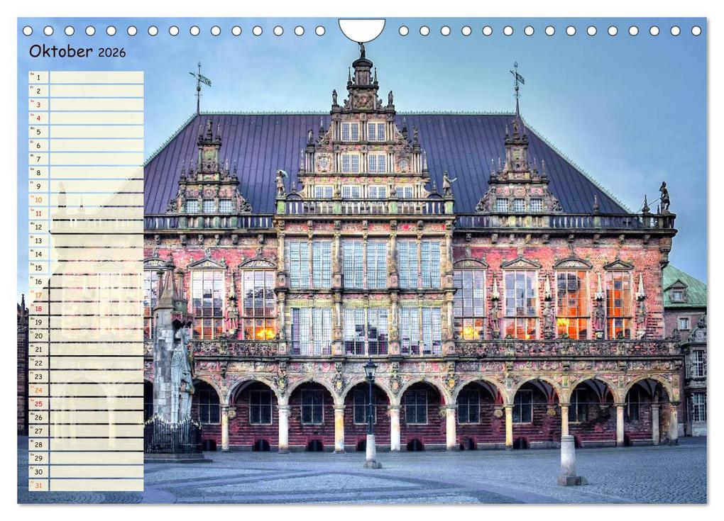 Weitere Ansicht: Der kleine Bremen Kalender (Wandkalender 2026 DIN A4 quer), CALVENDO Monatskalender | Calvendo, Jens Siebert