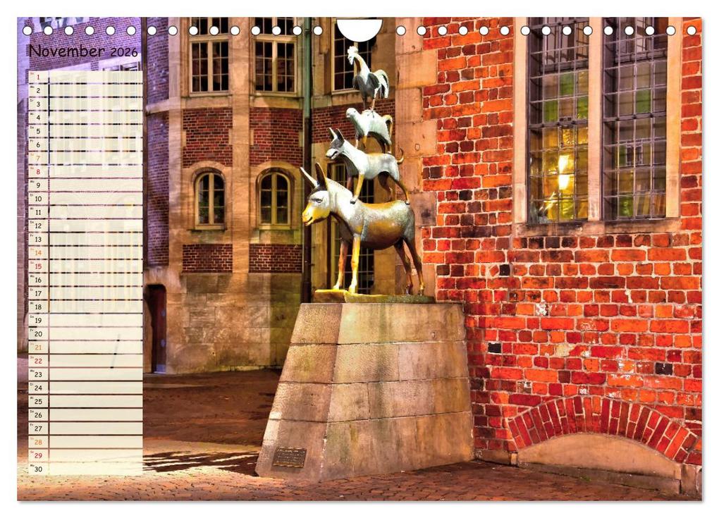 Weitere Ansicht: Der kleine Bremen Kalender (Wandkalender 2026 DIN A4 quer), CALVENDO Monatskalender | Calvendo, Jens Siebert