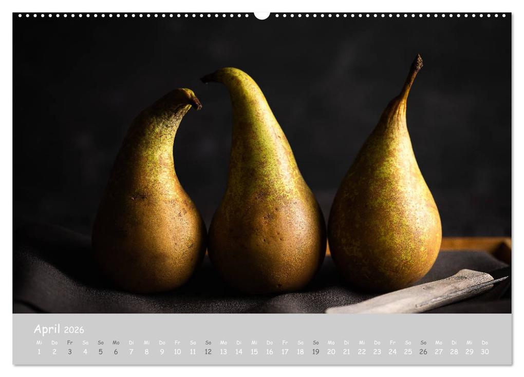 Weitere Ansicht: authentic FOOD art Obst und Gemüse (Wandkalender 2026 DIN A2 quer), CALVENDO Monatskalender | Chantal Dysli, Calvendo