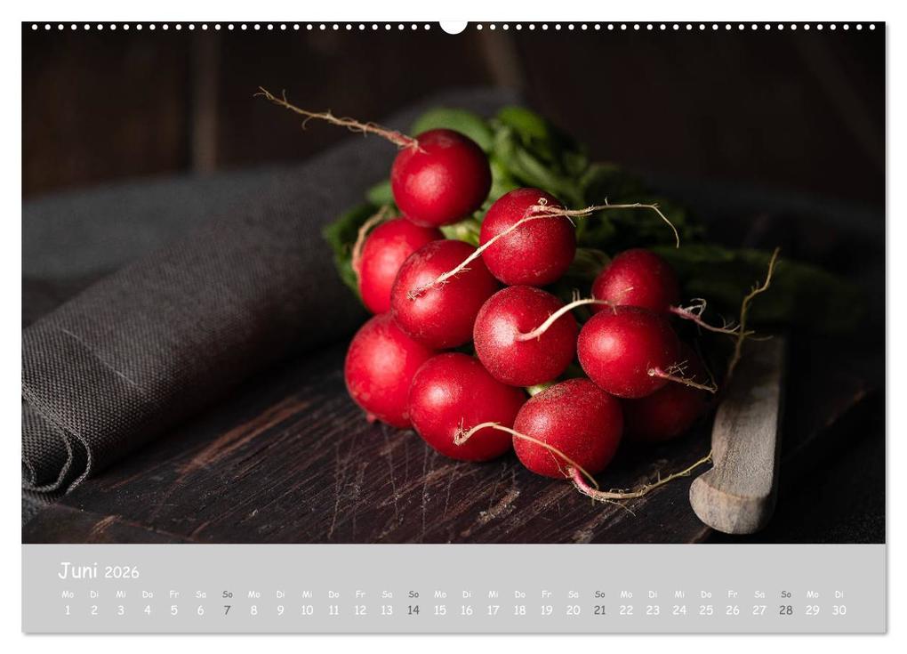 Weitere Ansicht: authentic FOOD art Obst und Gemüse (Wandkalender 2026 DIN A2 quer), CALVENDO Monatskalender | Chantal Dysli, Calvendo