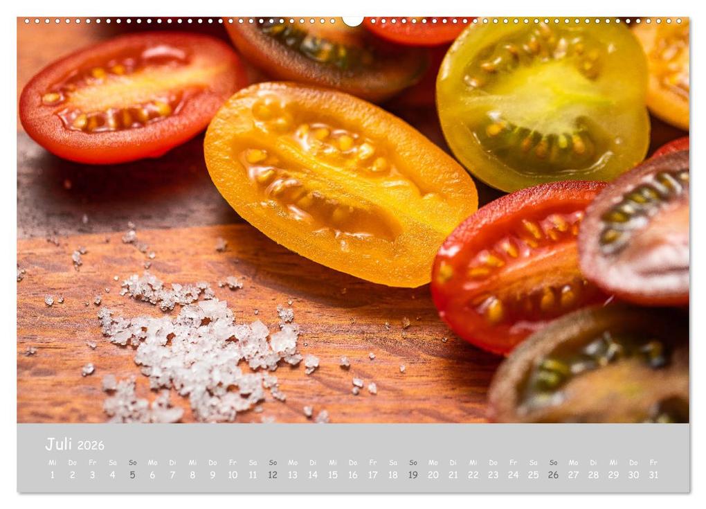 Weitere Ansicht: authentic FOOD art Obst und Gemüse (Wandkalender 2026 DIN A2 quer), CALVENDO Monatskalender | Chantal Dysli, Calvendo