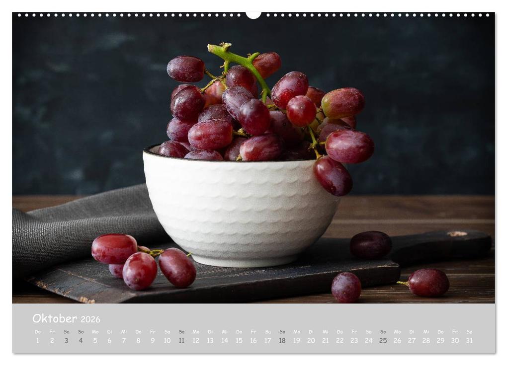 Weitere Ansicht: authentic FOOD art Obst und Gemüse (Wandkalender 2026 DIN A2 quer), CALVENDO Monatskalender | Chantal Dysli, Calvendo
