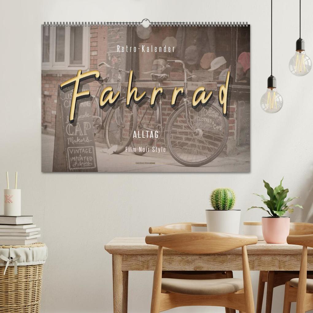 Weitere Ansicht: Fahrrad Alltag - Film Noir Style (Wandkalender 2026 DIN A2 quer), CALVENDO Monatskalender | Peter Roder, Calvendo