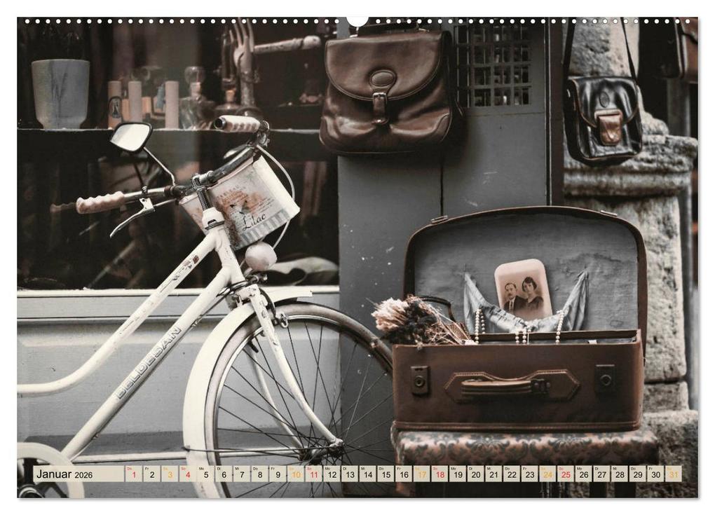 Weitere Ansicht: Fahrrad Alltag - Film Noir Style (Wandkalender 2026 DIN A2 quer), CALVENDO Monatskalender | Peter Roder, Calvendo