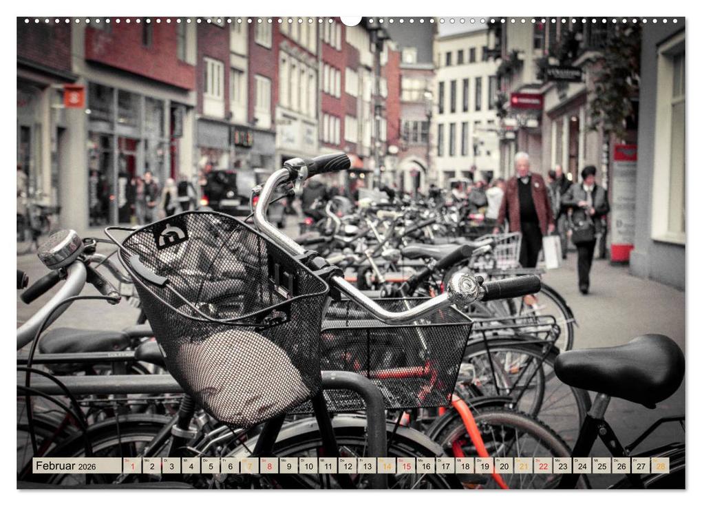 Weitere Ansicht: Fahrrad Alltag - Film Noir Style (Wandkalender 2026 DIN A2 quer), CALVENDO Monatskalender | Peter Roder, Calvendo