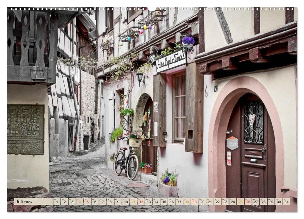 Weitere Ansicht: Fahrrad Alltag - Film Noir Style (Wandkalender 2026 DIN A2 quer), CALVENDO Monatskalender | Peter Roder, Calvendo