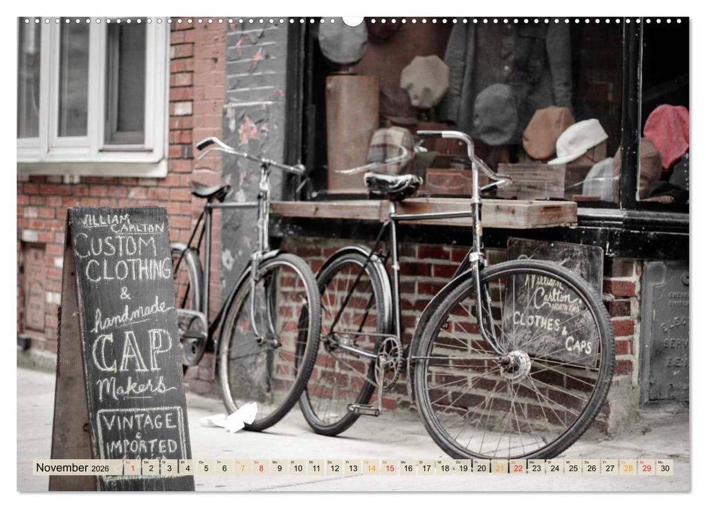 Weitere Ansicht: Fahrrad Alltag - Film Noir Style (Wandkalender 2026 DIN A2 quer), CALVENDO Monatskalender | Peter Roder, Calvendo