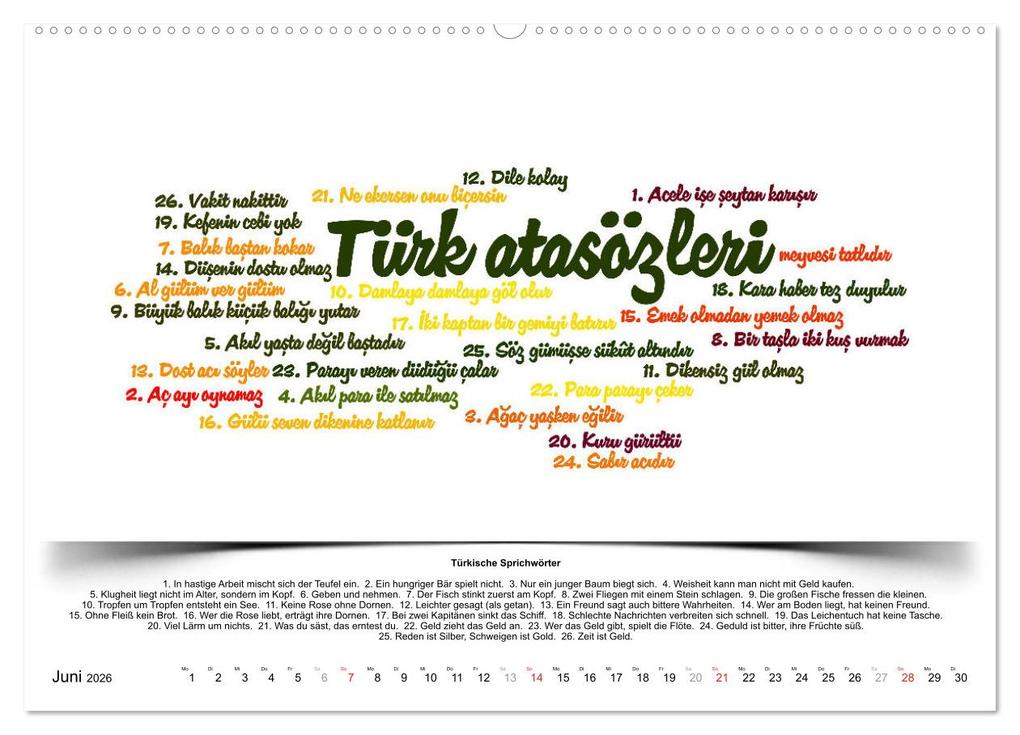 Weitere Ansicht: Kultur-Sprachkalender Türkisch-Deutsch (hochwertiger Premium Wandkalender 2026 DIN A2 quer), Kunstdruck in Hochglanz | Claus Liepke, Calvendo