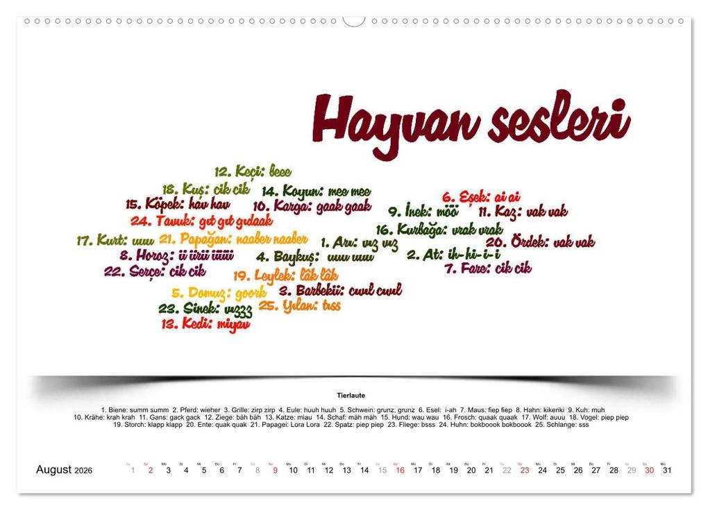 Weitere Ansicht: Kultur-Sprachkalender Türkisch-Deutsch (hochwertiger Premium Wandkalender 2026 DIN A2 quer), Kunstdruck in Hochglanz | Claus Liepke, Calvendo