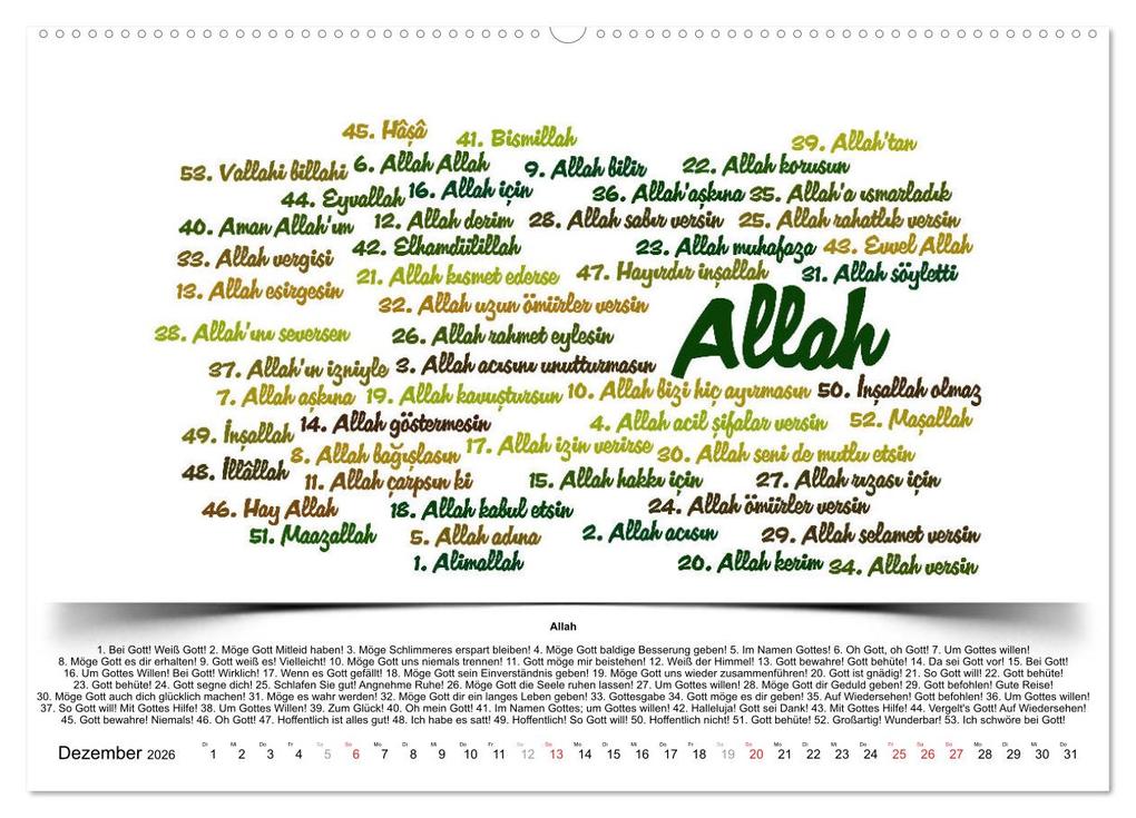 Weitere Ansicht: Kultur-Sprachkalender Türkisch-Deutsch (hochwertiger Premium Wandkalender 2026 DIN A2 quer), Kunstdruck in Hochglanz | Claus Liepke, Calvendo