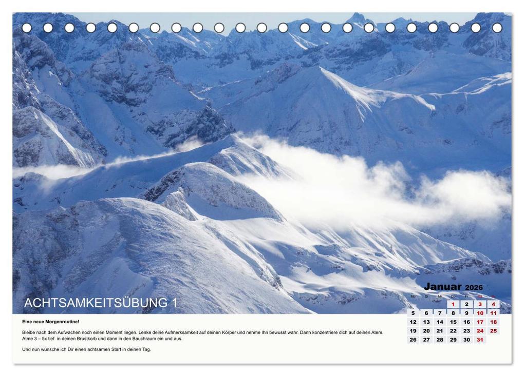 Weitere Ansicht: Achtsamkeit, 12 Übungen zu mehr Achtsamkeit. (Tischkalender 2026 DIN A5 quer), CALVENDO Monatskalender | VogtArt VogtArt, Calvendo, VogtArt