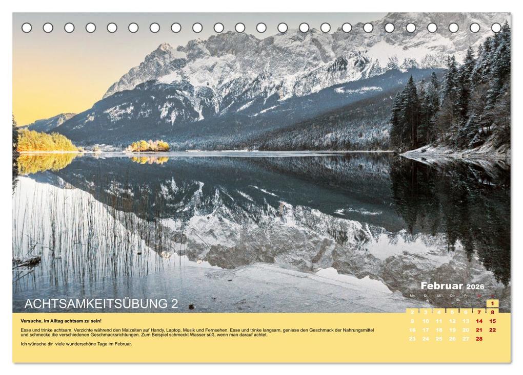 Weitere Ansicht: Achtsamkeit, 12 Übungen zu mehr Achtsamkeit. (Tischkalender 2026 DIN A5 quer), CALVENDO Monatskalender | VogtArt VogtArt, Calvendo, VogtArt