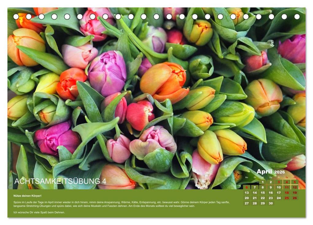 Weitere Ansicht: Achtsamkeit, 12 Übungen zu mehr Achtsamkeit. (Tischkalender 2026 DIN A5 quer), CALVENDO Monatskalender | VogtArt VogtArt, Calvendo, VogtArt