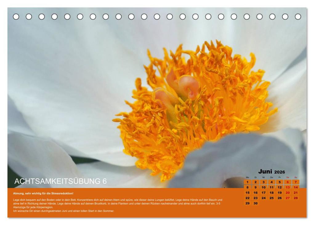 Weitere Ansicht: Achtsamkeit, 12 Übungen zu mehr Achtsamkeit. (Tischkalender 2026 DIN A5 quer), CALVENDO Monatskalender | VogtArt VogtArt, Calvendo, VogtArt