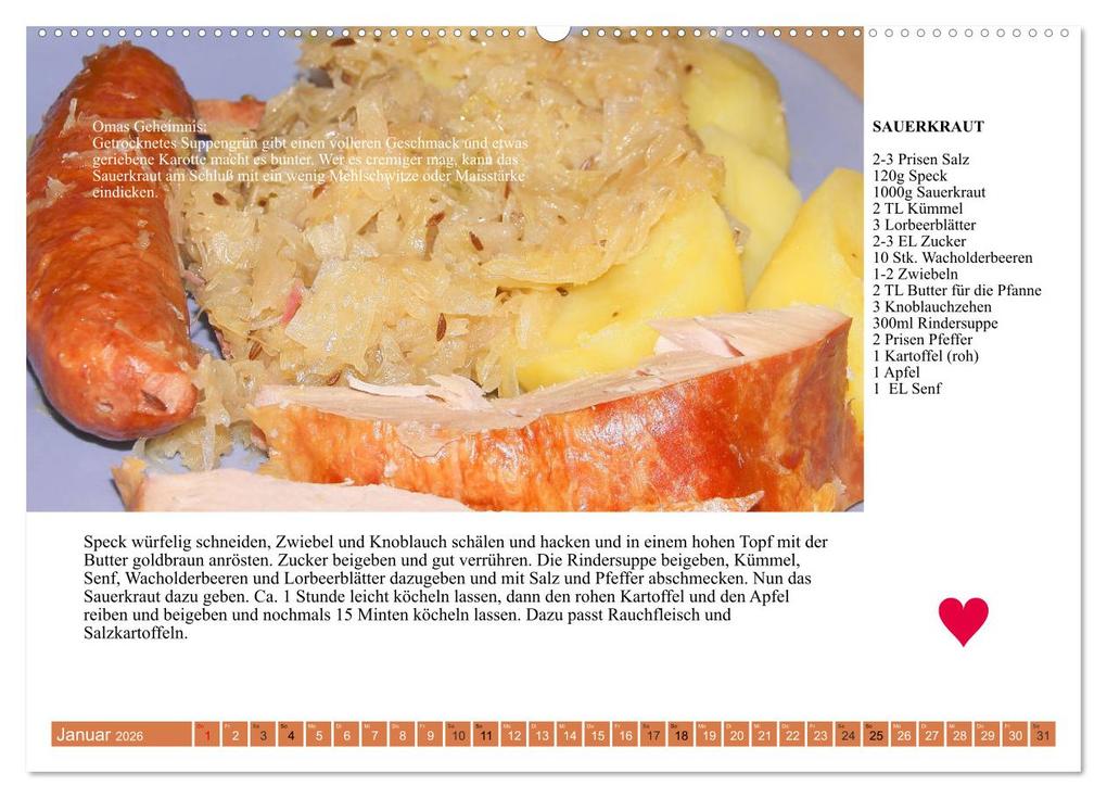 Weitere Ansicht: Österreichische Hauptgerichte. Küchenkalender mit den Klassikern! (hochwertiger Premium Wandkalender 2026 DIN A2 quer), Kunstdruck in Hochglanz | Calvendo, Rose Hurley