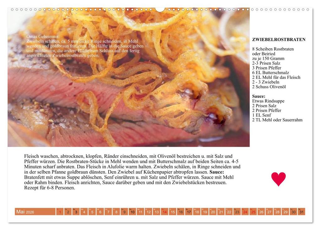 Weitere Ansicht: Österreichische Hauptgerichte. Küchenkalender mit den Klassikern! (hochwertiger Premium Wandkalender 2026 DIN A2 quer), Kunstdruck in Hochglanz | Calvendo, Rose Hurley