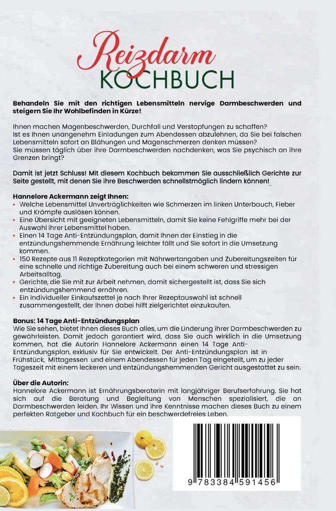 Weitere Ansicht: Reizdarm Kochbuch - Das große Rezeptbuch mit 150 darmfreundlichen & entzündungshemmenden Gerichten | Hannelore Ackermann
