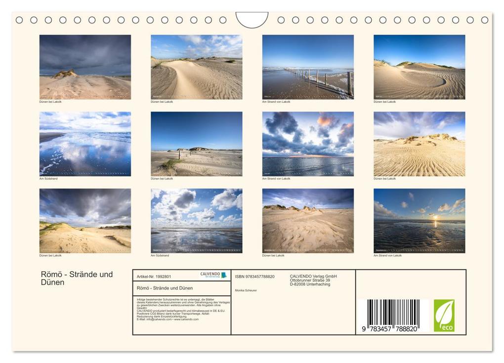 Weitere Ansicht: Römö - Strände und Dünen (Wandkalender 2026 DIN A4 quer), CALVENDO Monatskalender | Monika Scheurer, Calvendo