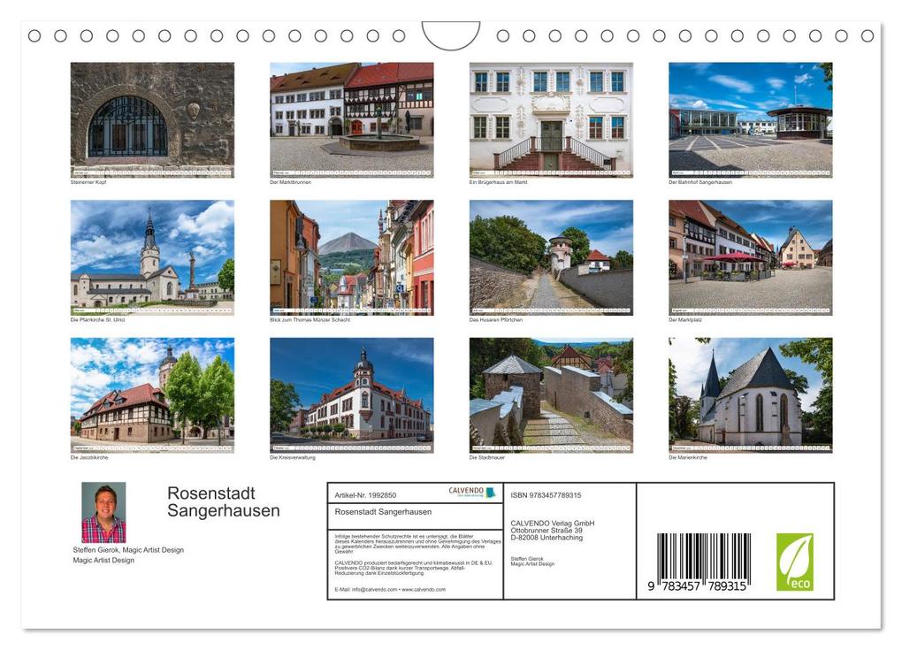Weitere Ansicht: Rosenstadt Sangerhausen (Wandkalender 2026 DIN A4 quer), CALVENDO Monatskalender | Magic Artist Design, Steffen Gierok, Calvendo, Magic Artist Design Gierok