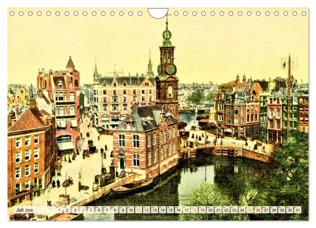 Weitere Ansicht: Amsterdam um 1900 (Wandkalender 2026 DIN A4 quer), CALVENDO Monatskalender | Jens Siebert, Calvendo