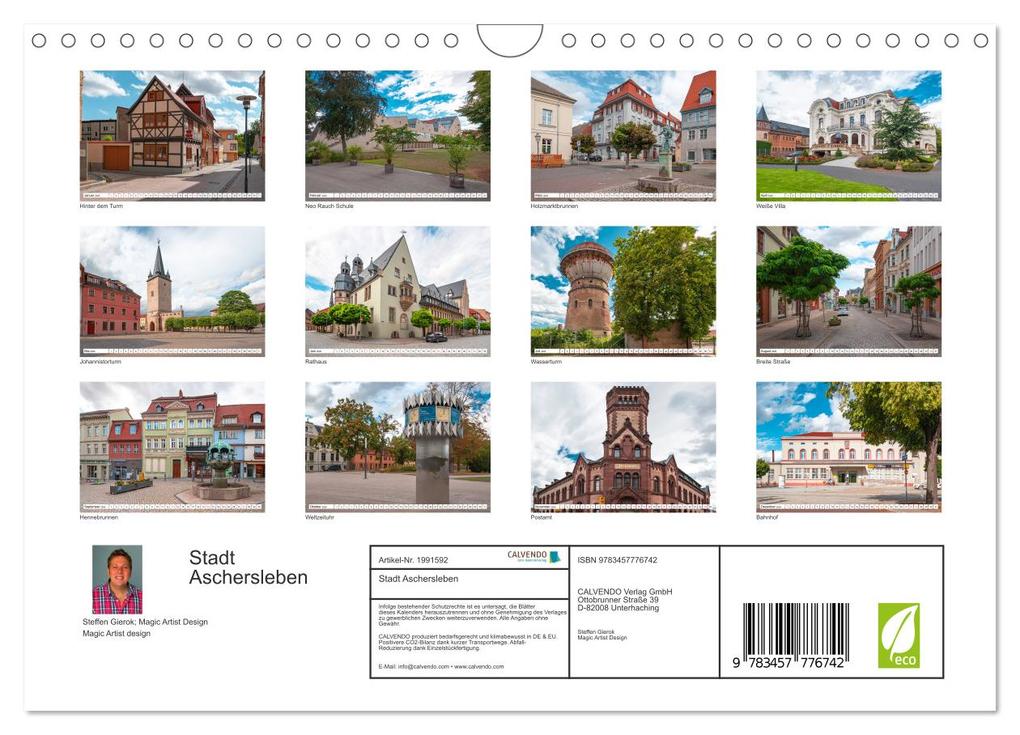 Weitere Ansicht: Stadt Aschersleben (Wandkalender 2026 DIN A4 quer), CALVENDO Monatskalender | Steffen Gierok; Magic Artist Design, Calvendo, Gierok, Steffen Magic Artist Design