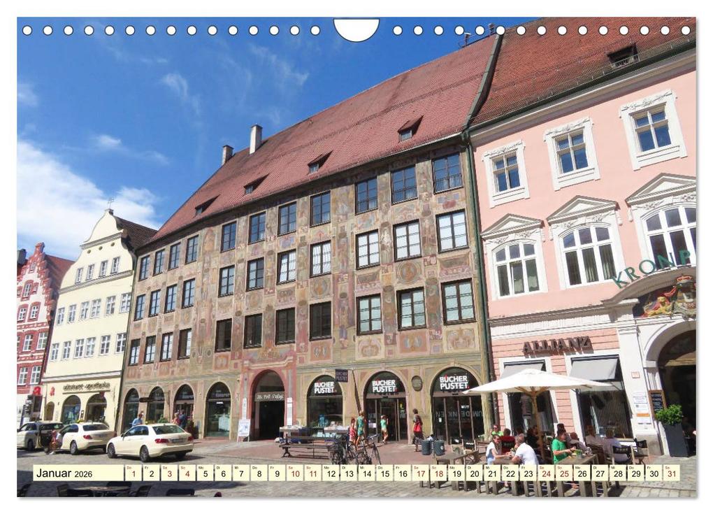 Weitere Ansicht: Unterwegs in Landshut (Wandkalender 2026 DIN A4 quer), CALVENDO Monatskalender | Angelika Keller, Calvendo