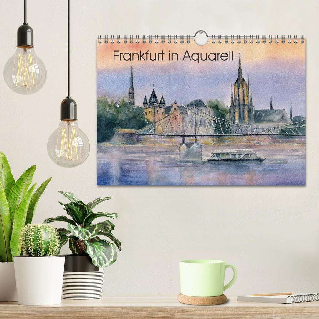 Weitere Ansicht: Frankfurt in Aquarell (Wandkalender 2026 DIN A4 quer), CALVENDO Monatskalender | Jitka Krause, Calvendo