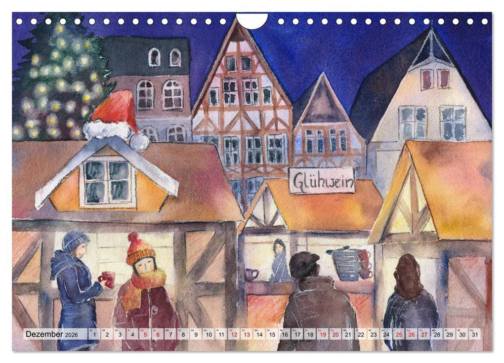 Weitere Ansicht: Frankfurt in Aquarell (Wandkalender 2026 DIN A4 quer), CALVENDO Monatskalender | Jitka Krause, Calvendo