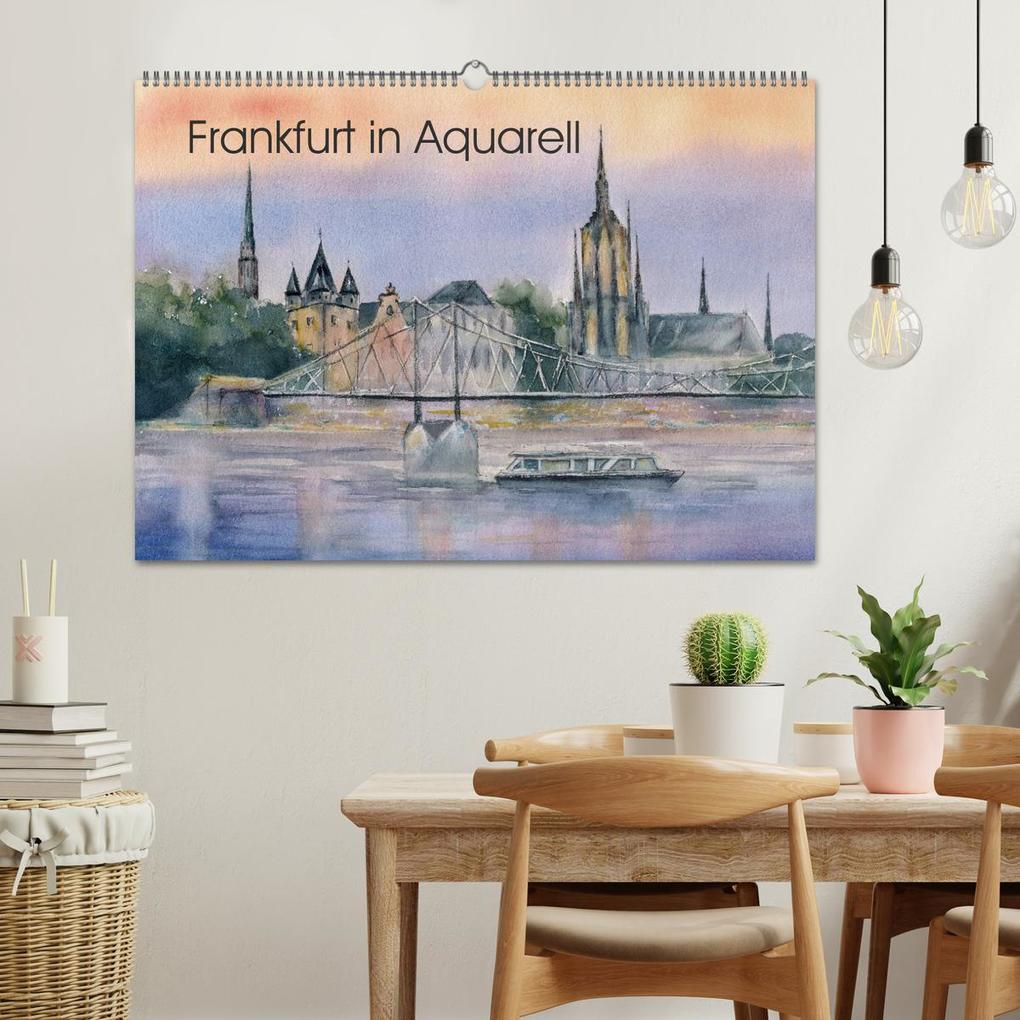 Weitere Ansicht: Frankfurt in Aquarell (Wandkalender 2026 DIN A2 quer), CALVENDO Monatskalender | Jitka Krause, Calvendo