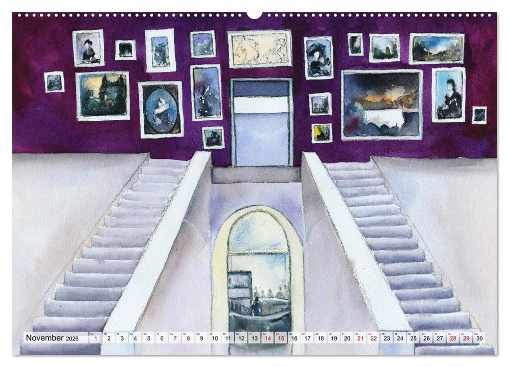 Weitere Ansicht: Frankfurt in Aquarell (Wandkalender 2026 DIN A2 quer), CALVENDO Monatskalender | Jitka Krause, Calvendo