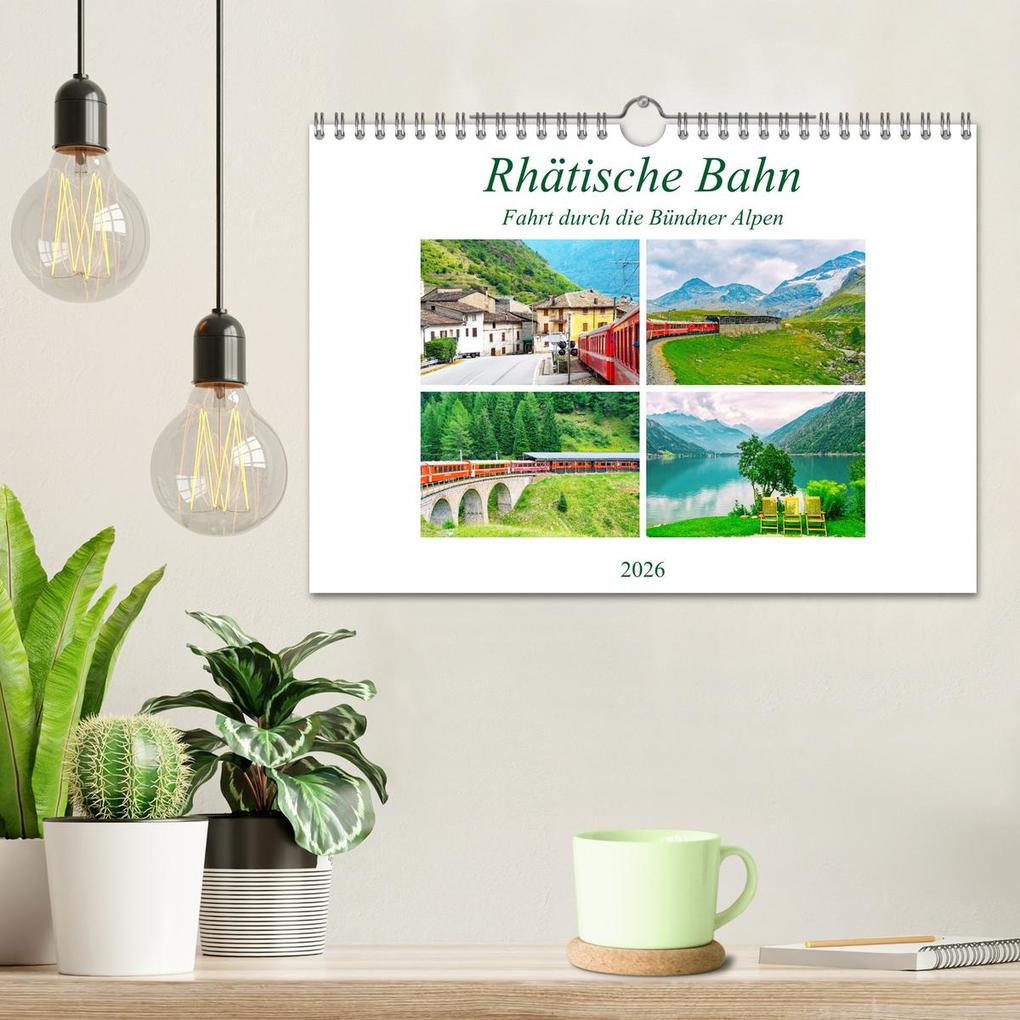 Weitere Ansicht: Rhätische Bahn - Fahrt durch die Bündner Alpen (Wandkalender 2026 DIN A4 quer), CALVENDO Monatskalender | Nina Schwarze, Calvendo