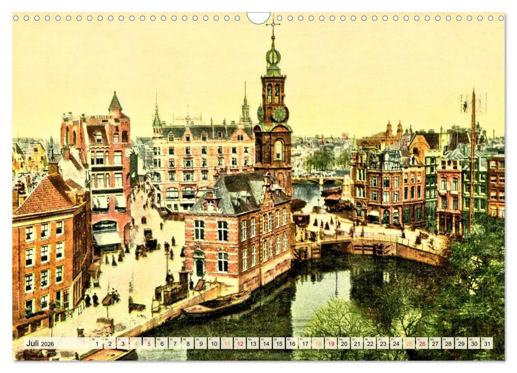 Weitere Ansicht: Amsterdam um 1900 (Wandkalender 2026 DIN A3 quer), CALVENDO Monatskalender | Jens Siebert, Calvendo