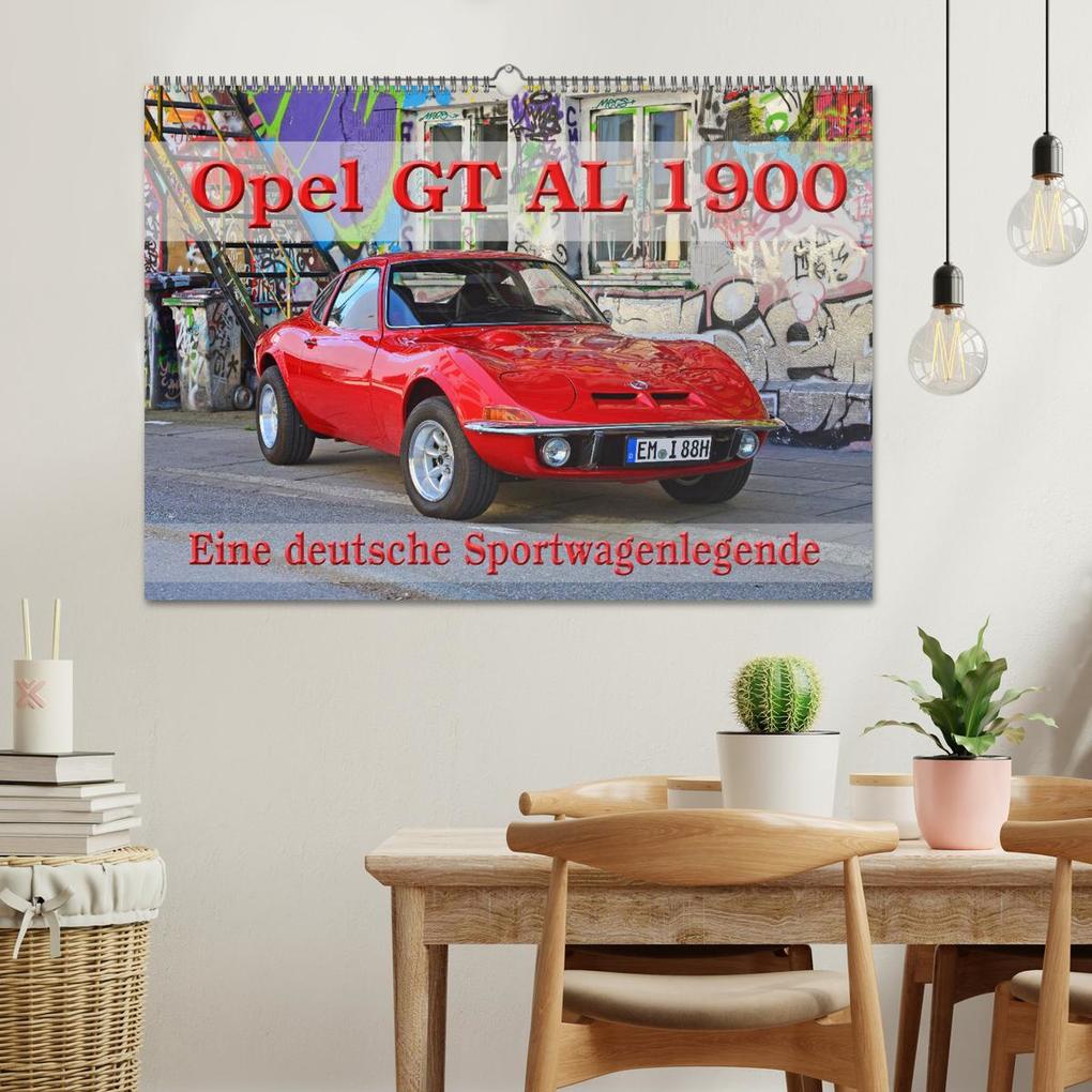 Weitere Ansicht: Opel GT 1900 AL Eine deutsche Sportwagenlegende (Wandkalender 2026 DIN A2 quer), CALVENDO Monatskalender | Ingo Laue, Calvendo