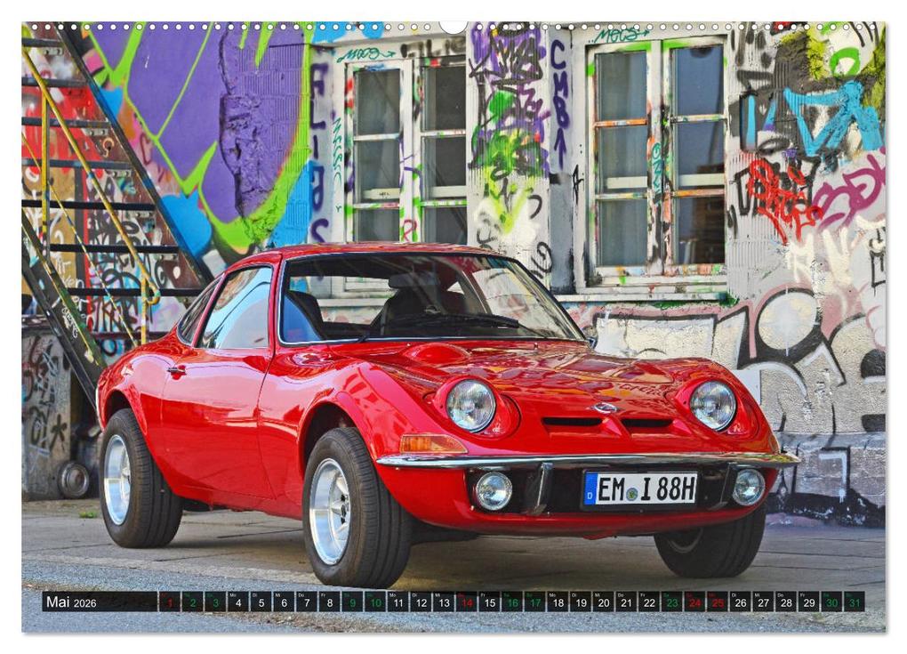 Weitere Ansicht: Opel GT 1900 AL Eine deutsche Sportwagenlegende (Wandkalender 2026 DIN A2 quer), CALVENDO Monatskalender | Ingo Laue, Calvendo