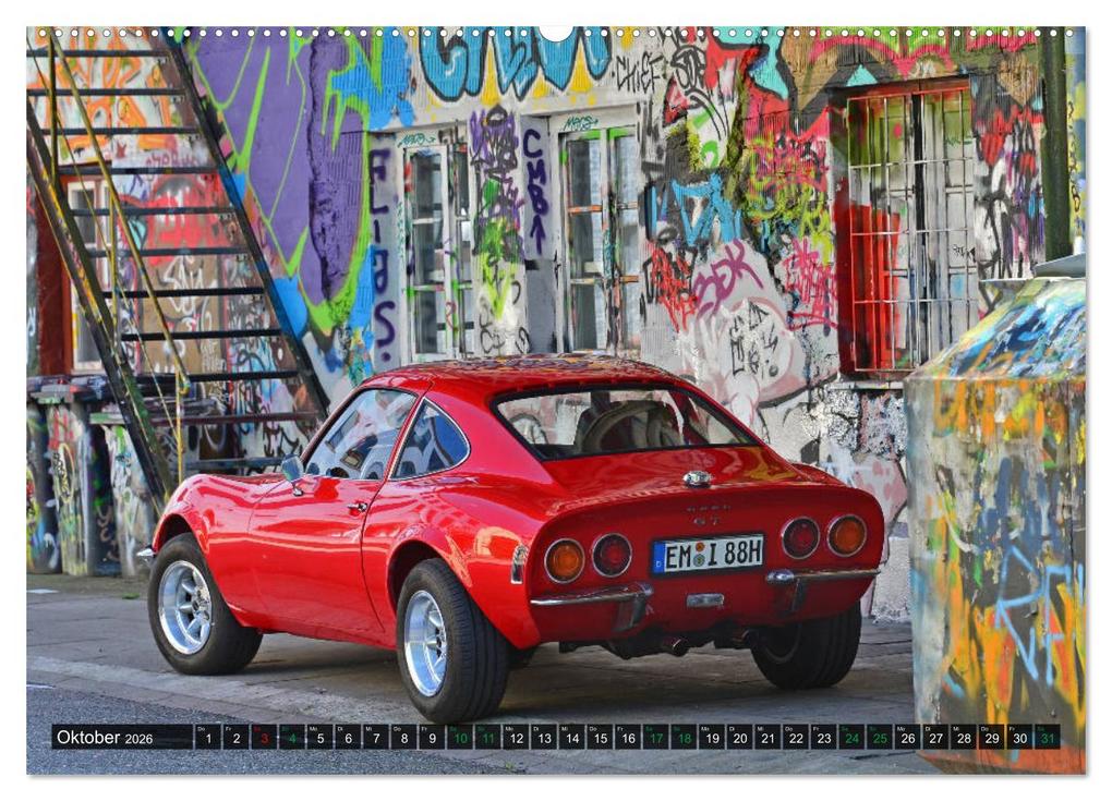 Weitere Ansicht: Opel GT 1900 AL Eine deutsche Sportwagenlegende (Wandkalender 2026 DIN A2 quer), CALVENDO Monatskalender | Ingo Laue, Calvendo
