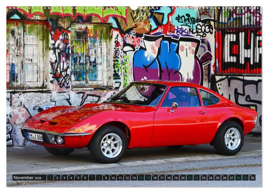 Weitere Ansicht: Opel GT 1900 AL Eine deutsche Sportwagenlegende (Wandkalender 2026 DIN A2 quer), CALVENDO Monatskalender | Ingo Laue, Calvendo