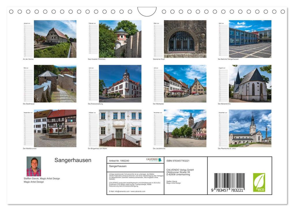 Weitere Ansicht: Sangerhausen (Wandkalender 2026 DIN A4 quer), CALVENDO Monatskalender | Magic Artist Design, Steffen Gierok, Calvendo, Magic Artist Design Gierok