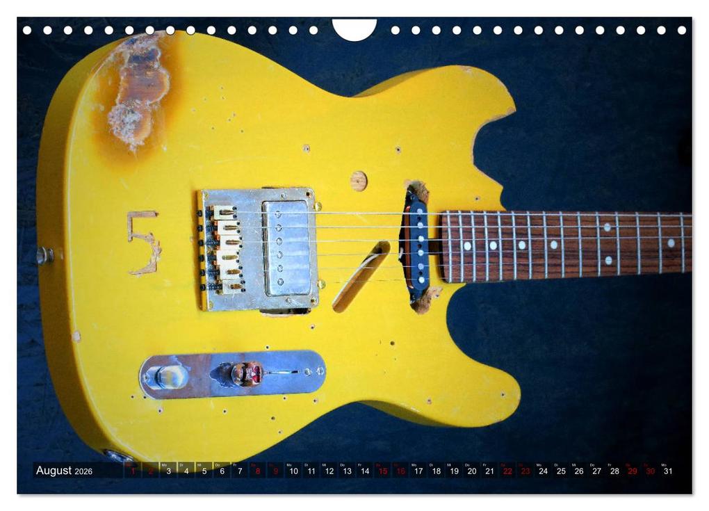 Weitere Ansicht: Vintage Gitarren in Szene gesetzt (Wandkalender 2026 DIN A4 quer), CALVENDO Monatskalender | Renate Bleicher, Calvendo