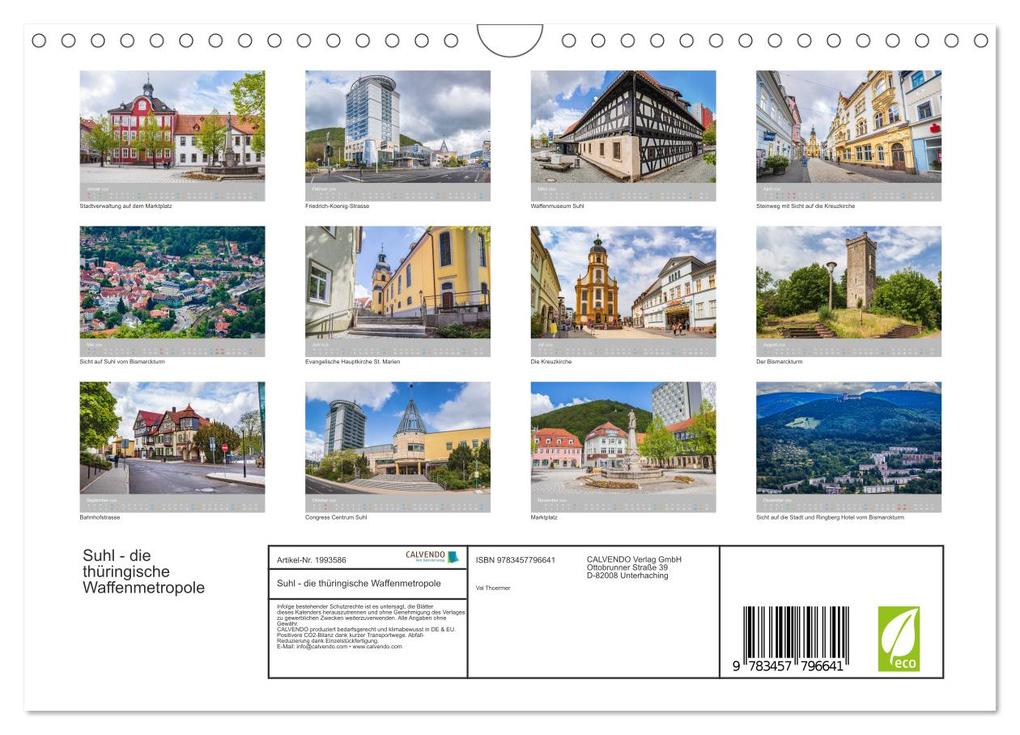 Weitere Ansicht: Suhl - die thüringische Waffenmetropole (Wandkalender 2026 DIN A4 quer), CALVENDO Monatskalender | Calvendo, Val Thoermer