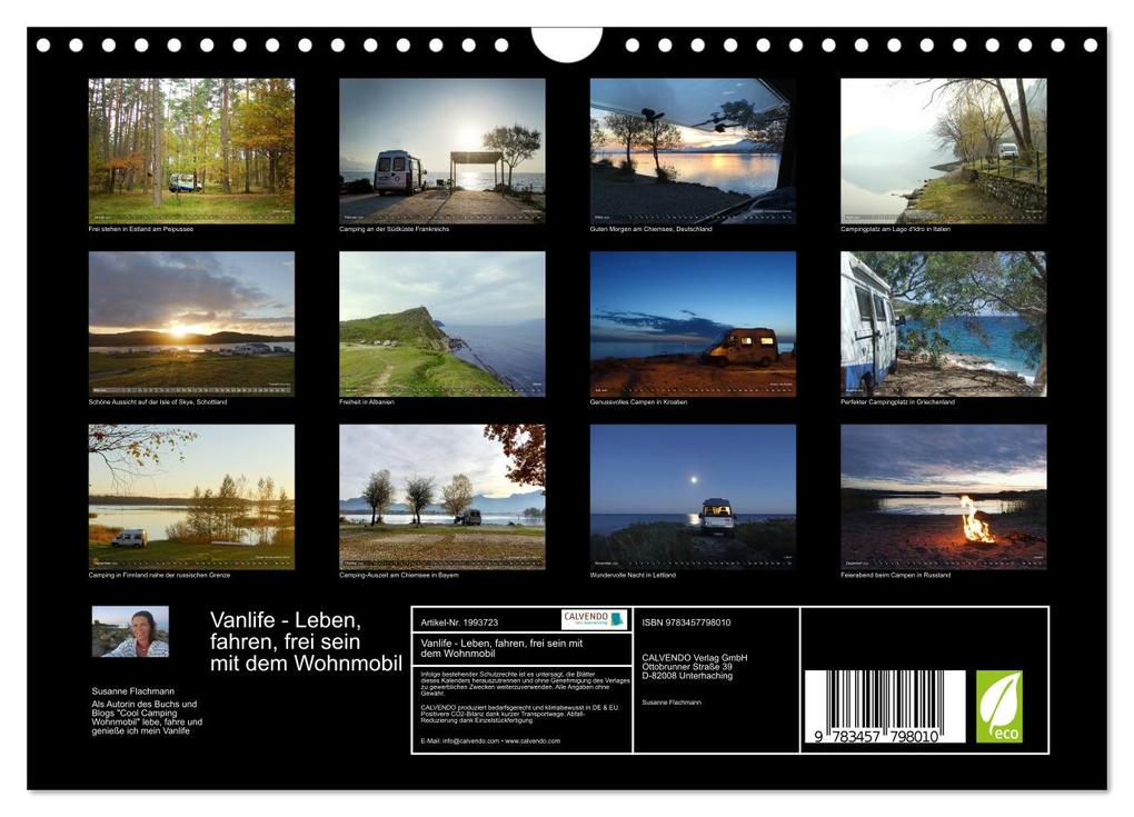 Weitere Ansicht: Vanlife - Leben, fahren, frei sein mit dem Wohnmobil (Wandkalender 2026 DIN A4 quer), CALVENDO Monatskalender | Calvendo, Susanne Flachmann