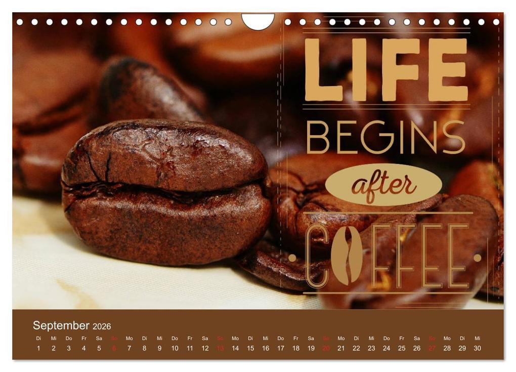 Weitere Ansicht: I Love Coffee - Dein Kaffeekalender für Geniesser des schwarzen Goldes (Wandkalender 2026 DIN A4 quer), CALVENDO Monatskalender | Stefan Widerstein - SteWi.info, Calvendo