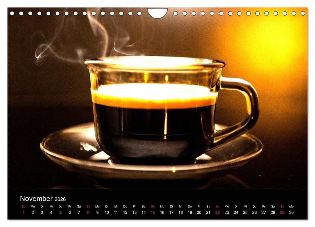 Weitere Ansicht: I Love Coffee - Dein Kaffeekalender für Geniesser des schwarzen Goldes (Wandkalender 2026 DIN A4 quer), CALVENDO Monatskalender | Stefan Widerstein - SteWi.info, Calvendo