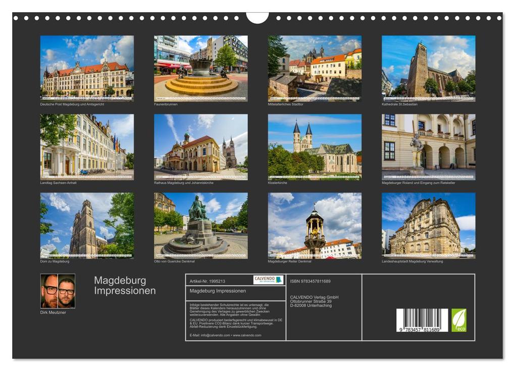 Weitere Ansicht: Magdeburg Impressionen (Wandkalender 2026 DIN A3 quer), CALVENDO Monatskalender | Dirk Meutzner, Calvendo