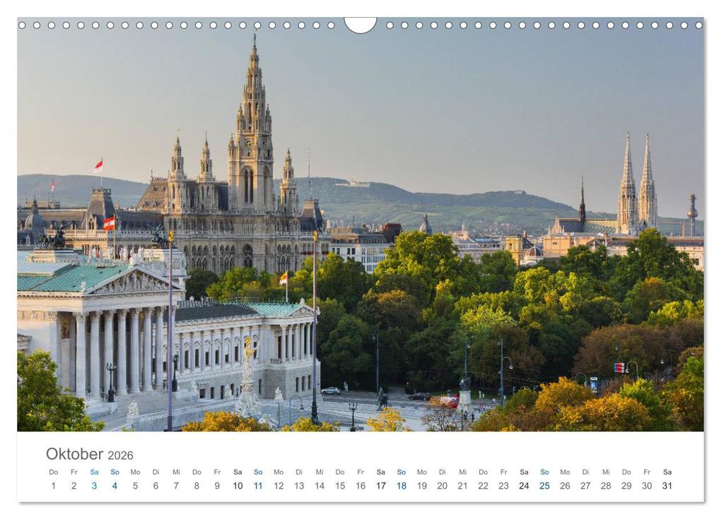 Weitere Ansicht: Traumhaftes Wien 2026 (Wandkalender 2026 DIN A3 quer), CALVENDO Monatskalender | Rainer Mirau, Calvendo