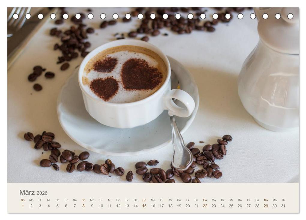 Weitere Ansicht: I Love Coffee - Dein Kaffeekalender für Geniesser des schwarzen Goldes (Tischkalender 2026 DIN A5 quer), CALVENDO Monatskalender | Stefan Widerstein - SteWi.info, Calvendo