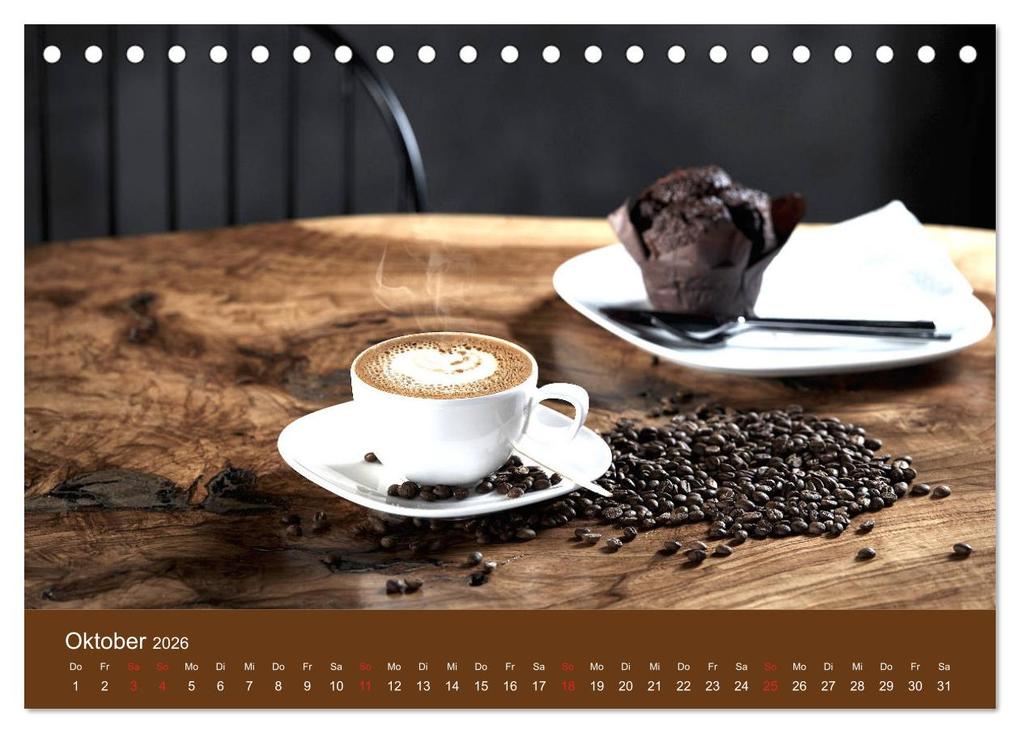 Weitere Ansicht: I Love Coffee - Dein Kaffeekalender für Geniesser des schwarzen Goldes (Tischkalender 2026 DIN A5 quer), CALVENDO Monatskalender | Stefan Widerstein - SteWi.info, Calvendo