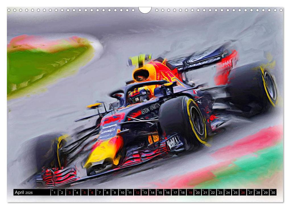 Weitere Ansicht: Vollgas im Monoposto - Digital Arts rund um die Formel 1 von Jean-Louis Glineur (Wandkalender 2026 DIN A3 quer), CALVENDO Monatskalender | Jean-Louis Glineur, Calvendo