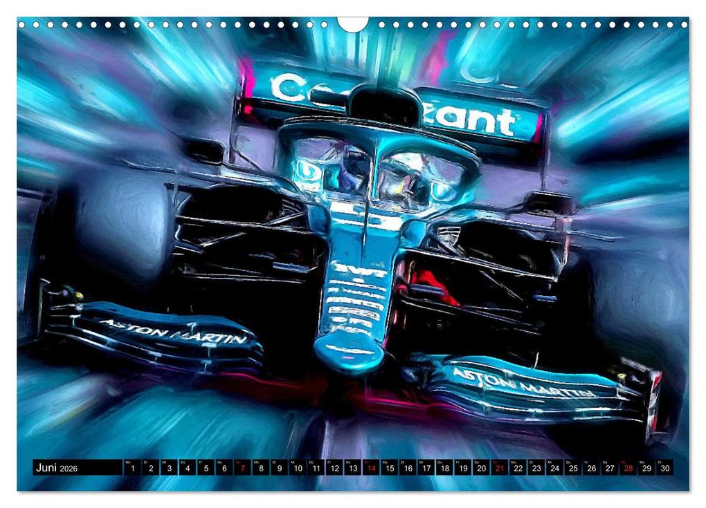 Weitere Ansicht: Vollgas im Monoposto - Digital Arts rund um die Formel 1 von Jean-Louis Glineur (Wandkalender 2026 DIN A3 quer), CALVENDO Monatskalender | Jean-Louis Glineur, Calvendo