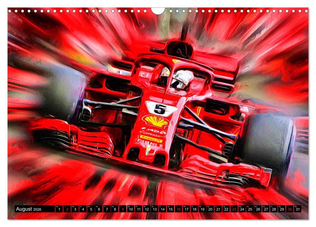 Weitere Ansicht: Vollgas im Monoposto - Digital Arts rund um die Formel 1 von Jean-Louis Glineur (Wandkalender 2026 DIN A3 quer), CALVENDO Monatskalender | Jean-Louis Glineur, Calvendo